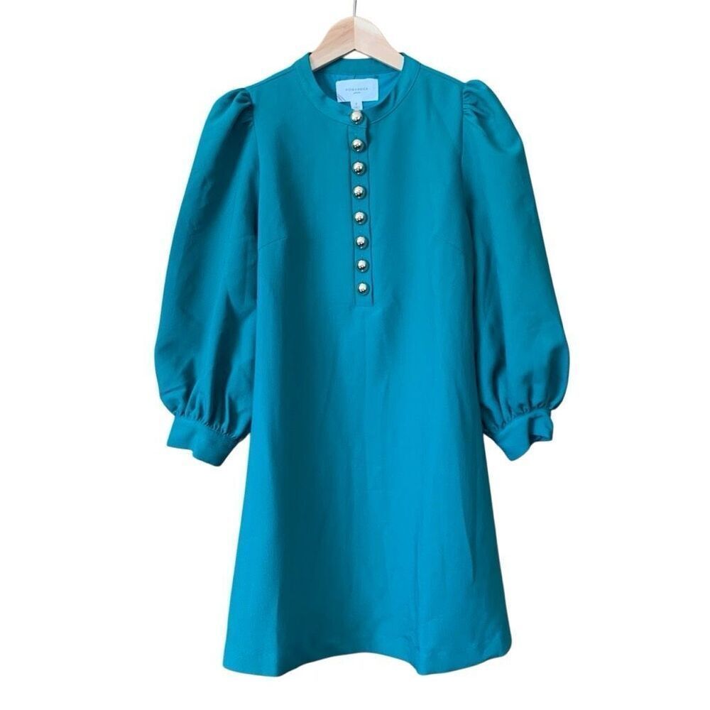 Pomander Place Samantha Mini Dress in Verdant Green Size S - Picture 5 of 12